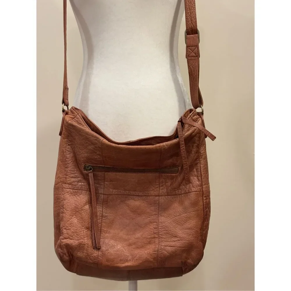 Day & Mood Women's Esther Leather Hobo Crossbody Bag Brown - Picture 4 of 8